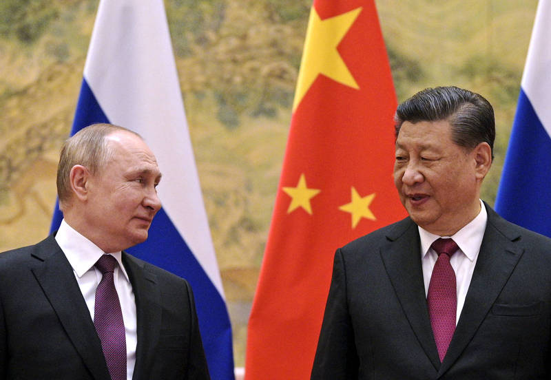 专家认为，普廷是有意识地在离间习近平治下中国与西方之间的关系，「如今整个西方都团结起来了，而中国却被标记成俄罗斯的重要盟友」。（美联社）(photo:LTN)