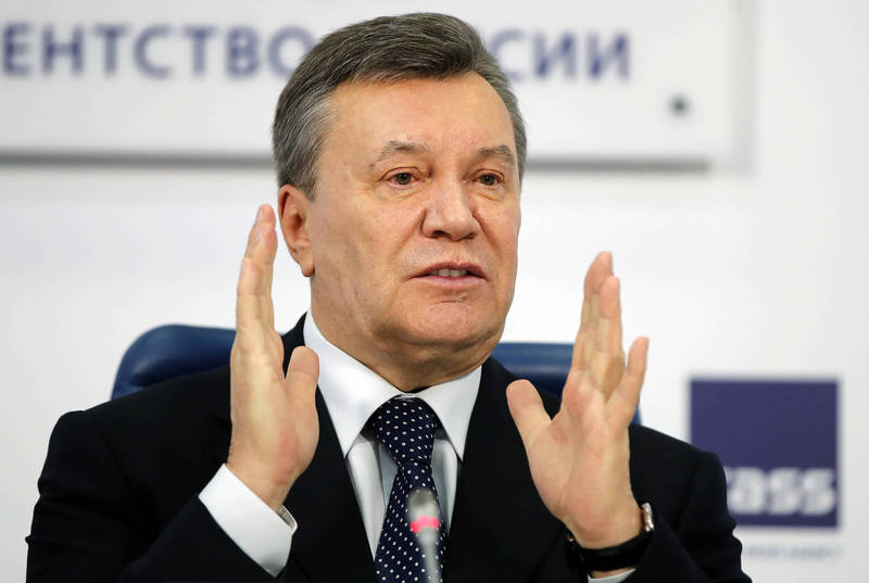乌克兰前总统亚努科维奇（Viktor Yanukovych）是亲俄派，当年在国内遭受强烈反弹，最后仓皇流亡到俄罗斯。（美联社）(photo:LTN)