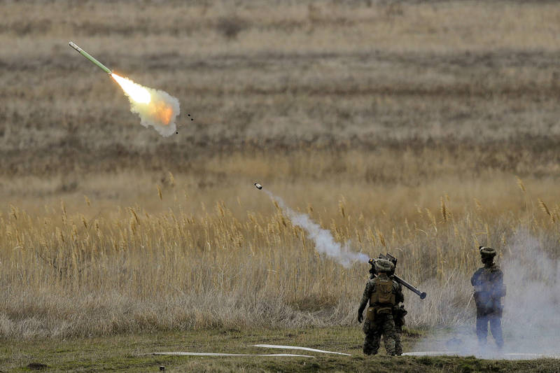 美国官员透露，美方过去几天向乌克兰运送数百枚刺针防空飞弹（Stinger anti-aircraft missiles）。（美联社）(photo:LTN)