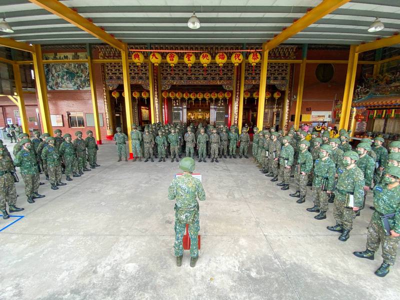 首批14天新制教召今天正式啟動，陸軍步兵206旅為今年第一個驗證單位。（軍聞社提供）