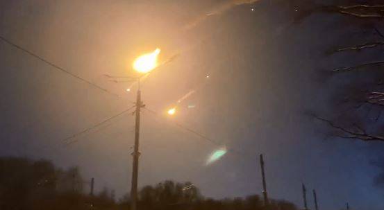 被击落的俄机化成一团火球。（图撷取自乌克兰武装部队Twitter）(photo:LTN)
