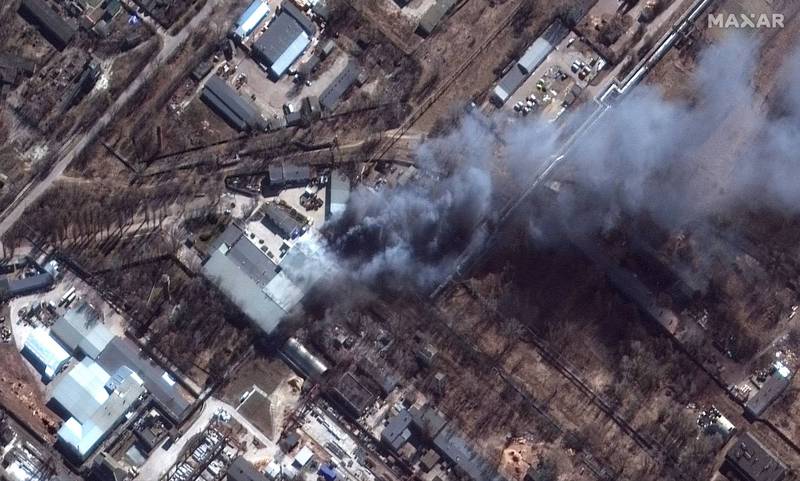 切尔尼戈夫市内一处工业区发生火灾。（路透）(photo:LTN)