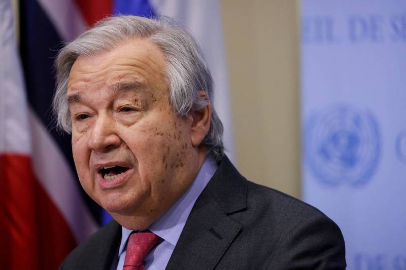 聯合國秘書長古特瑞斯（Antonio Guterres）14日警告，「普廷提高警戒是一項令人毛骨悚然的事態發展，核衝突的發展，曾經不可想像，現在又回到了可能的範圍內。」（路透）