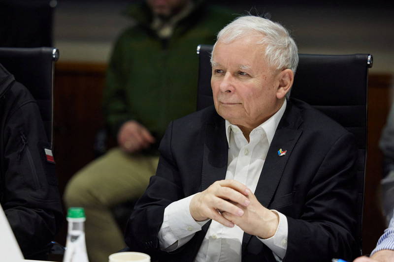 波兰执政党领袖、副总理卡钦斯基（Jaroslaw Kaczynski）表示，应该派遣一个国际维和特派团在乌克兰展开行动。（路透）(photo:LTN)