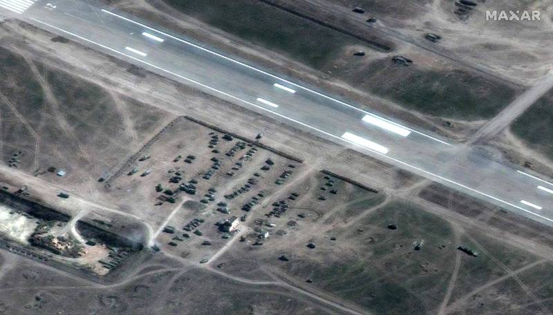 美国太空科技公司「Maxar Technologies」拍下的卫星画面显示，俄方已重新部署地面部队。（路透）(photo:LTN)