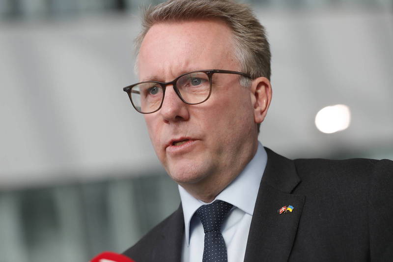 丹麦国防部长博德斯科夫（见图）表示，丹麦已准备好派遣士兵前往乌克兰执行维和任务。（欧新社）(photo:LTN)