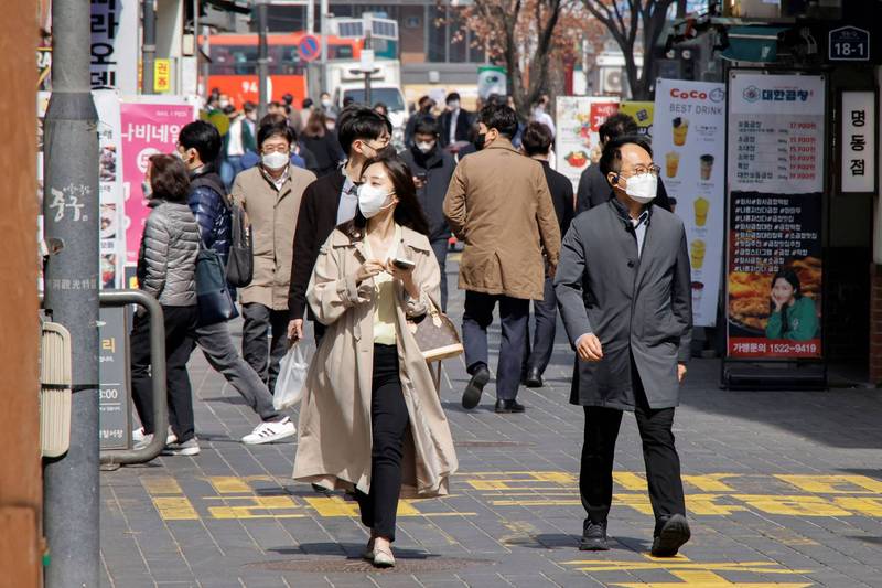 南韩境内武汉肺炎（新型冠状病毒病，COVID-19）疫情持续蔓延，昨单日新增确诊33万4708例，目前累计总确诊数突破937.3万例。（路透）(photo:LTN)