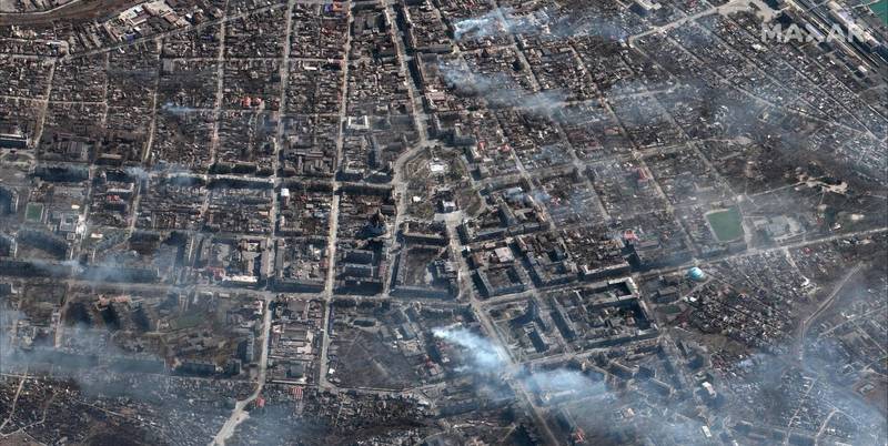 马立波市区已被俄军炸得面目全非。（美联社）(photo:LTN)