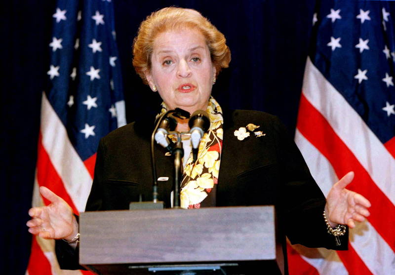 前美國國務卿歐布萊特（Madeleine Albright）。（路透檔案照）