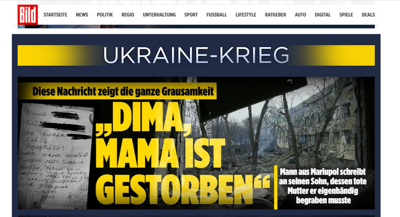 俄罗斯下令封锁德国《图片报》网站，禁止俄国公民访问。（图翻摄自《图片报》网站）(photo:LTN)