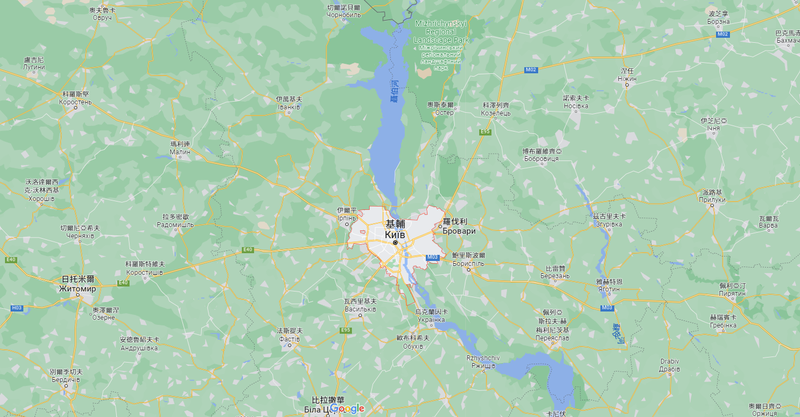 伊尔平位于乌克兰首都基辅西北部，是基辅的卫星城市。（撷取自Google Map）(photo:LTN)
