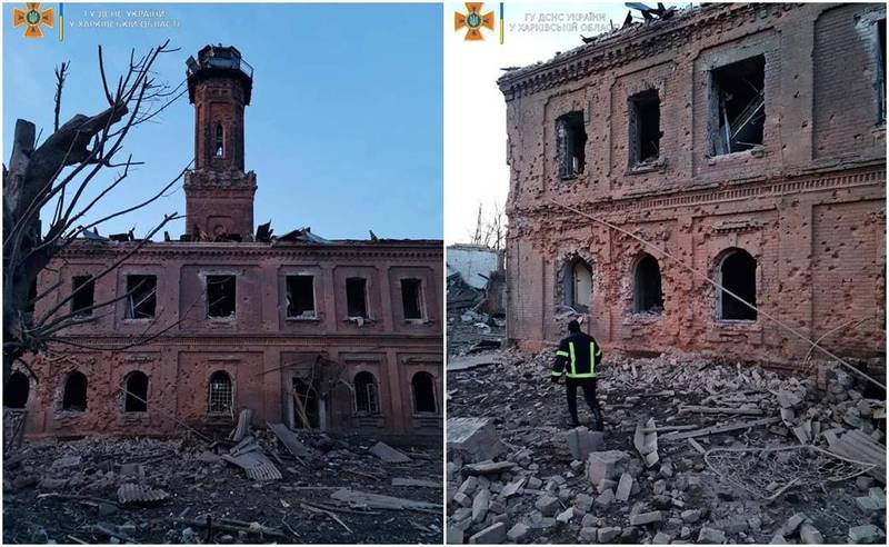 俄羅斯持續砲擊烏克蘭第2大城哈爾科夫，烏克蘭緊急事務部（SES）稍早表示，當地一處19世紀末的歷史古蹟在不間斷的攻擊中遭到毀壞，目前已派員前往處理。（翻攝自臉書）
