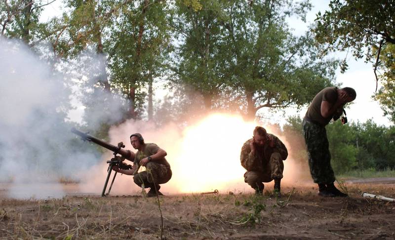 烏克蘭守軍24小時內在烏東頓涅茨克和盧甘斯克地區，一共擊退6次俄軍的進攻行動。頓涅茨克烏軍示意圖。（路透）
