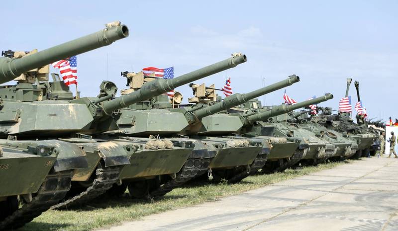 波蘭今（5）日與美國簽約，確定購入250台美軍M1艾布蘭主力戰車（M1 Abrams），強化制約東部俄軍的能力。美軍M1A2戰車示意圖。（歐新社）
