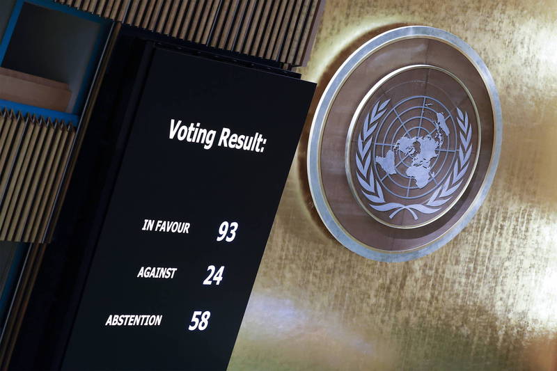 联合国大会表决通过，中止俄国在人权理事会的职权。（欧新社）(photo:LTN)