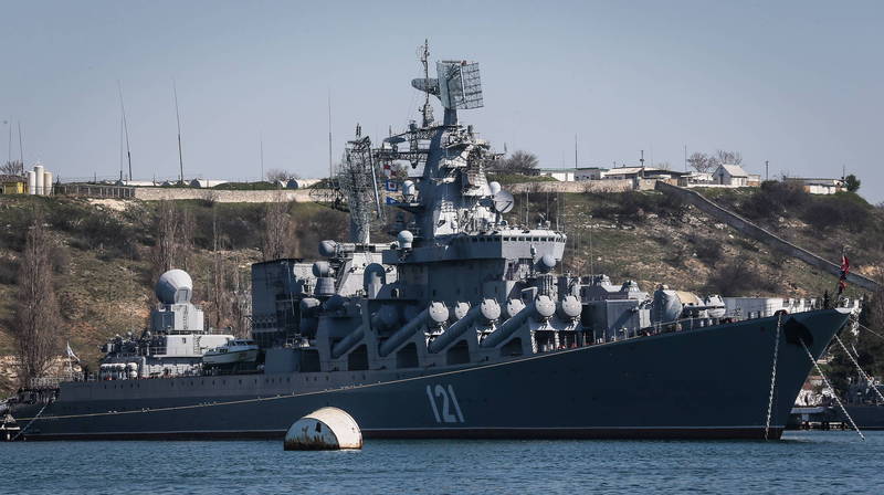 俄羅斯海軍黑海艦隊旗艦「莫斯科號」已被證實沈沒。（歐新社檔案照）
