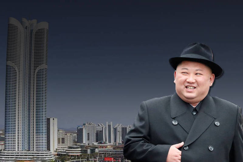 北韓城市高樓林立，但有脫北者和北韓官員透露，不可靠的電力供應和電梯設備等問題，也令人完全不嚮往住高樓層，形成窮人才住高樓的奇特情形。（路透；本報合成）