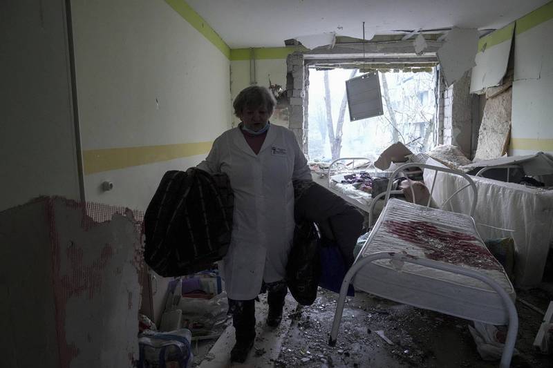 聯合國（UN）秘書長古特瑞斯（Antonio Guterres）的發言人迪雅里克（Stéphane Dujarric）週一表示，烏克蘭的醫療設施至今遇襲136次。示意圖。（美聯社）