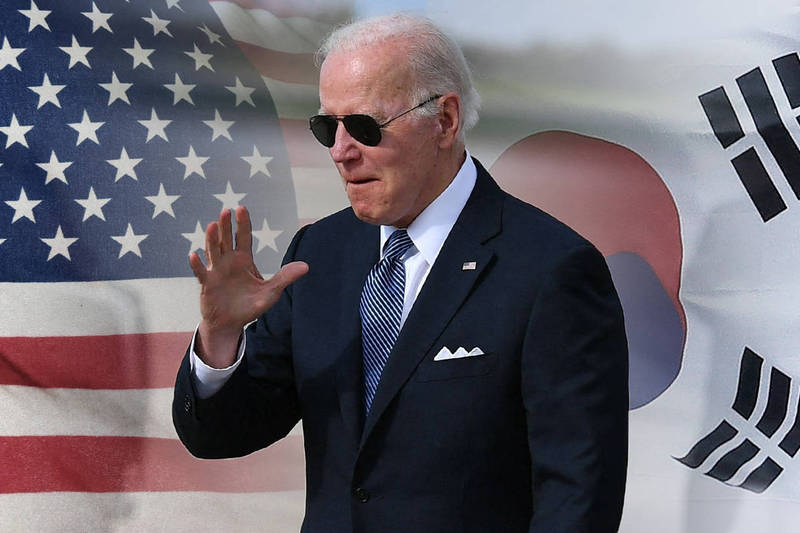 《韓聯社》報導，美國總統拜登（Joe Biden）有望在5月20日至22日訪問南韓。（法新社、美聯社，本報合成）