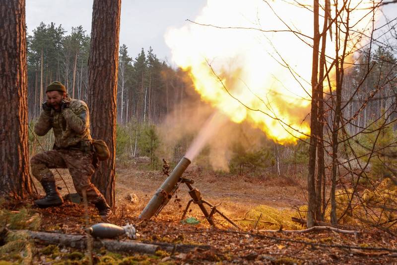 立陶宛國防部長阿努斯豪斯卡斯透露，立陶宛已軍援烏克蘭一批重型迫擊砲作為支持，具體數字不公布，「但我們已經移交了很多」。（歐新社）
