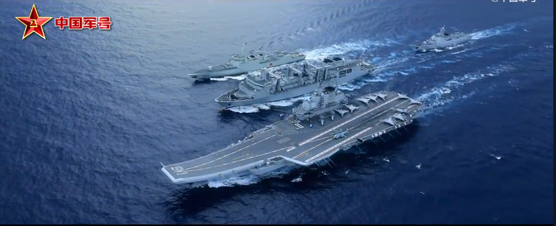 中国军方22日在微博释出航舰主题宣传片。（图撷取自微博）(photo:LTN)