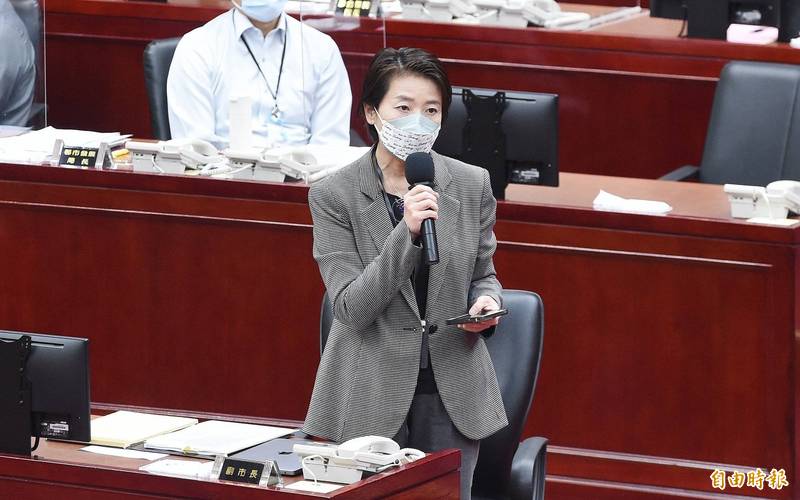 台北市副市長黃珊珊今到議會備詢。（記者廖振輝攝）