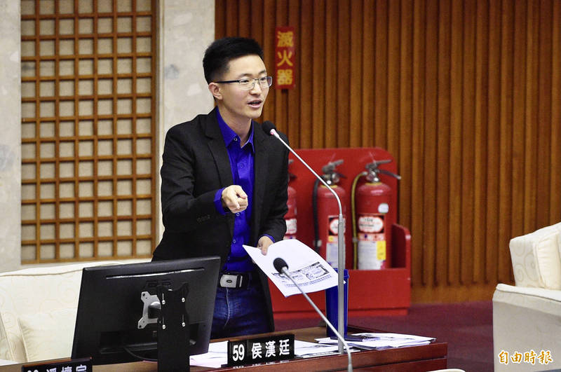 新黨籍台北市議員侯漢廷於臉書宣布「我確診了」。（資料照）