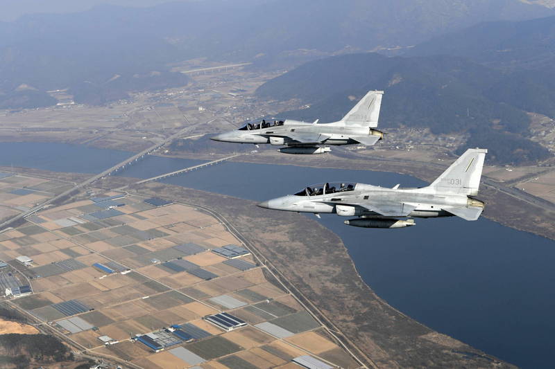哥倫比亞空軍打算斥資177億元向南韓採購至少20架有對空、對地攻擊能力的FA-50輕型戰鬥攻擊機。（歐新社）