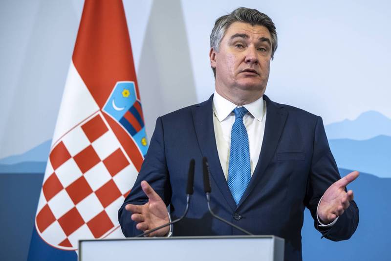 克羅埃西亞總統米蘭諾維奇。（歐新社）