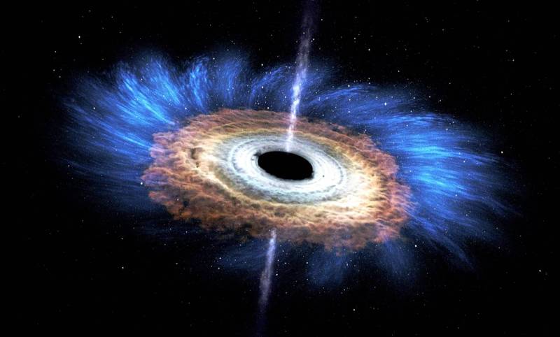 將音波數據聽覺化，NASA讓你聽到黑洞聲音。圖為黑洞的藝術想像圖。（圖擷取自NASA官網）