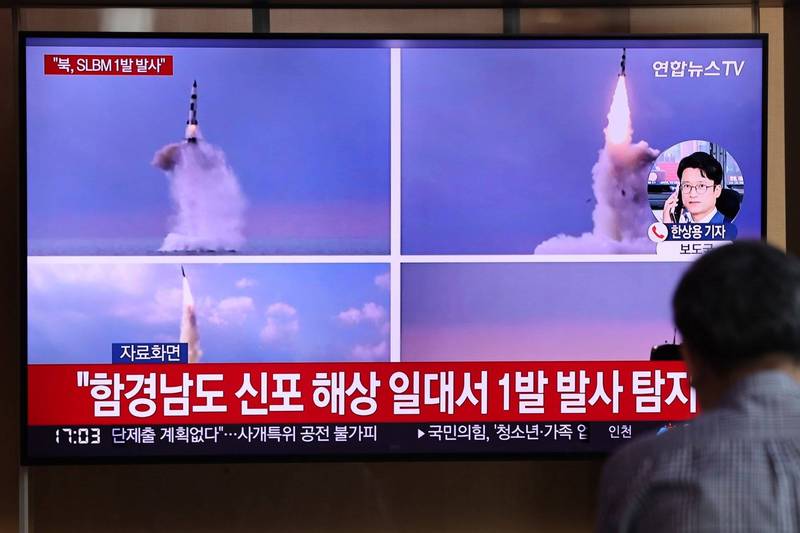 北韓試射潛射飛彈後引發南韓媒體關注，不過北韓官媒再次未對試射報導。（歐新社）