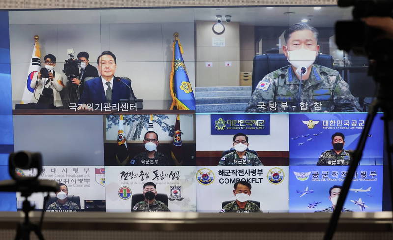 韓國新任總統尹錫悅於今天（10日）正式接管韓軍統帥權。（歐新社）