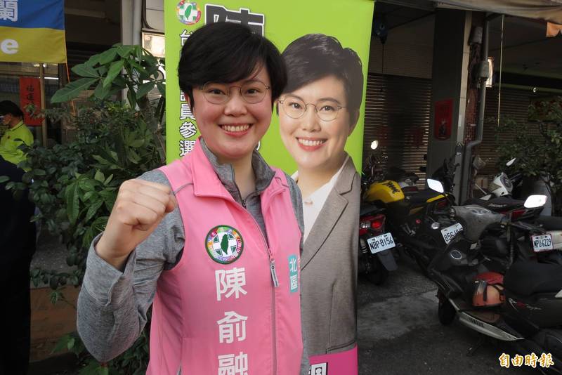 台中市第九選區經過二次民調，陳俞融得第一名，獲提名（記者蘇金鳳攝）