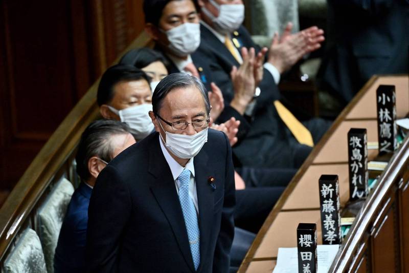日本眾議院議長細田博之日前爆「我月薪只有100萬」的爭議言論。（法新社）
