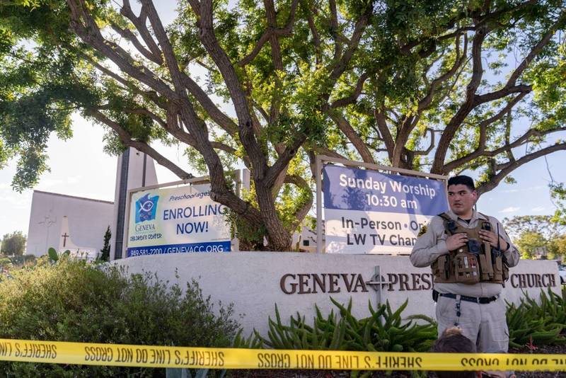 美國南加州週六（15日）驚傳教會槍擊案，1死5傷，受害者都是台裔人士。（美聯）