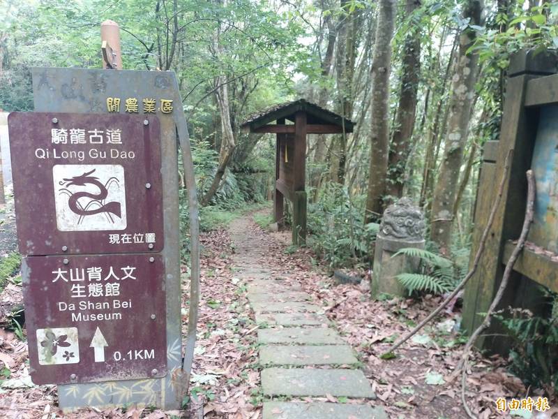 新竹縣橫山騎龍古道。（記者廖雪茹攝）