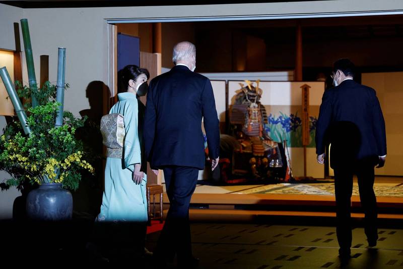 岸田这次宴请拜登的「八芳园」是老牌的日本料亭，由于位于白金台距离我驻日代表处非常近，驻日代表谢长廷对八芳园并不陌生。（路透）(photo:LTN)