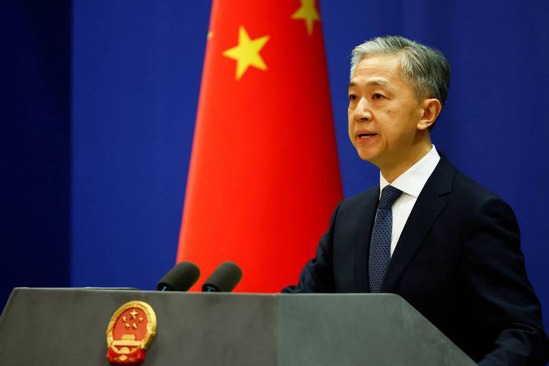 中國外交部發言人汪文斌說，中方對美方言論強烈不滿和堅決反對，中方必將採取堅定行動，維護自身主權。（路透檔案照）