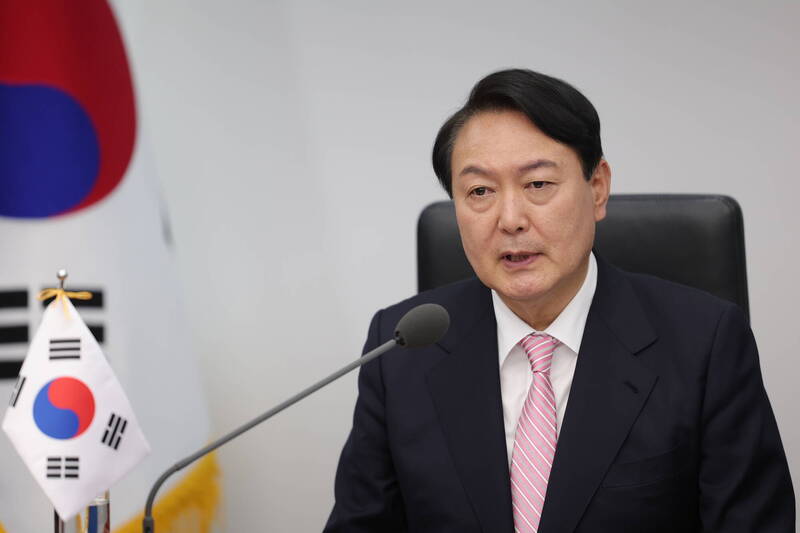 南韓總統尹錫悅表示，安撫北韓的時代已結束。（歐新社）