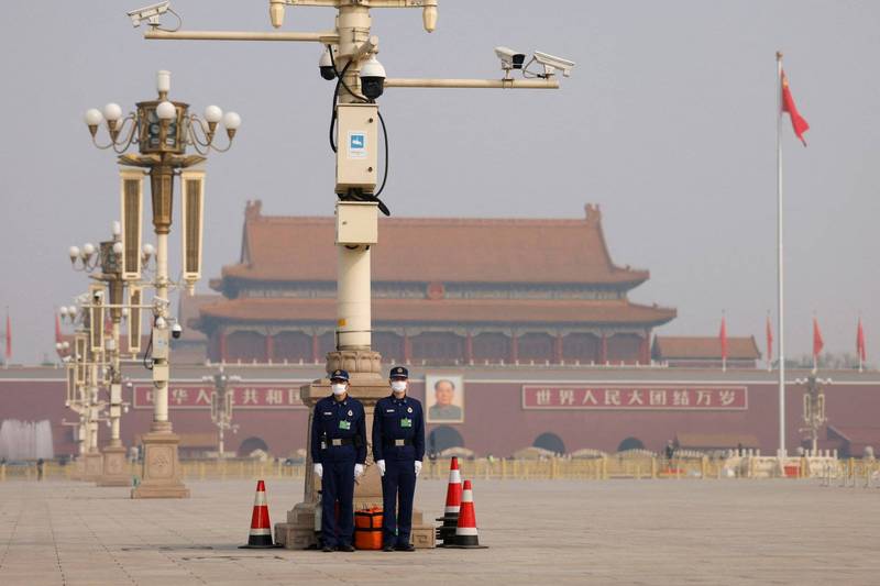 中国北京天安门广场25日至6月15日暂停预约参观，这是天安门广场首度因为疫情暂停开放。（路透资料照）(photo:LTN)