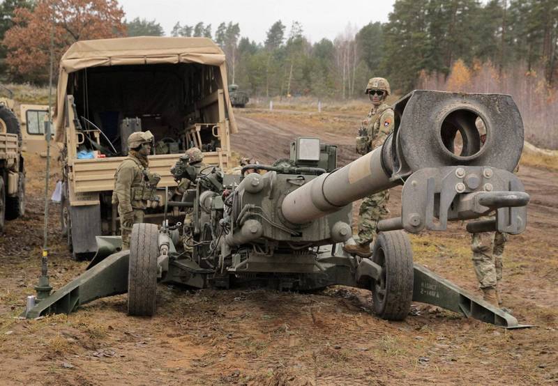 「紐約時報」22日獲准到烏克蘭東部一處前線砲陣地，近距離見證美援M777榴砲，以及直朝俄軍陣地開砲後呼嘯的轟鳴。圖為美國陸軍的M777榴炮。（歐新社資料照）