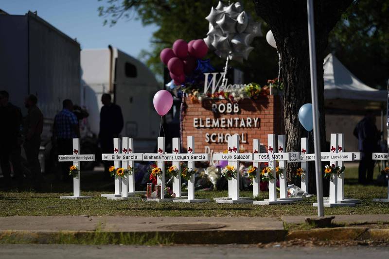 德州洛伯小學造成21名師生死亡，震驚全美。（法新社）