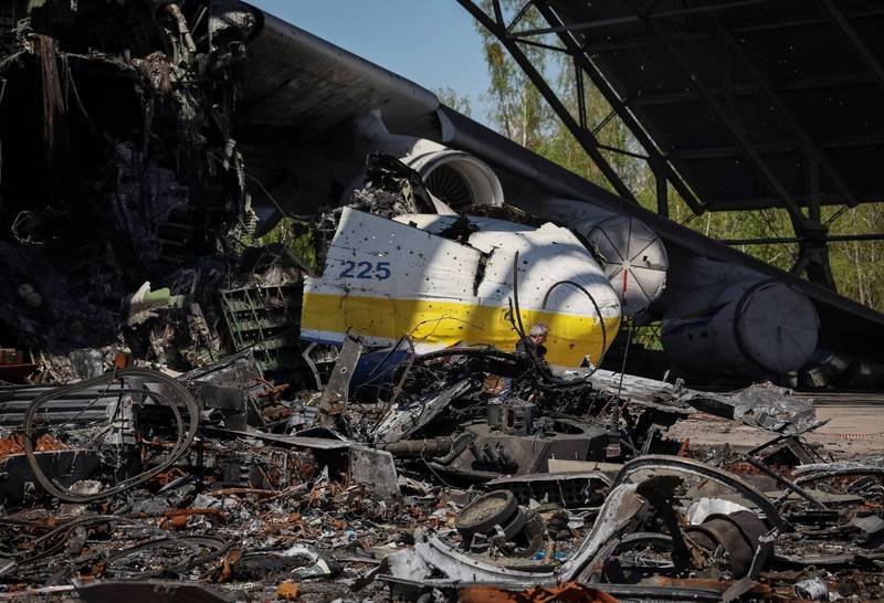 全球最大运输机「安托诺夫-225 梦想」日前受乌俄战火波及而「阵亡」。（路透）(photo:LTN)