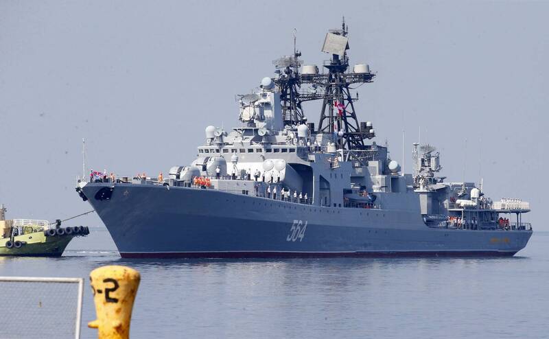 俄羅斯太平洋艦隊展開軍事演習，時間從3日至10日為止，顯然是在和美國本月底主辦的「環太平洋」演習互別苗頭。（美聯社）