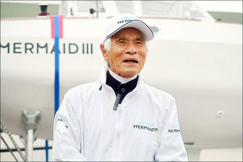 83歲的日本海洋冒險家堀江謙一。（法新社）