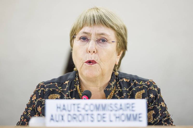 联合国人权事务高级专员巴舍莱（Michelle Bachelet）今天宣布，她将不会寻求第2任期。（欧新社）(photo:LTN)