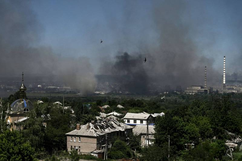 烏東城市北頓內茨克持續受到俄軍猛攻。（法新社）