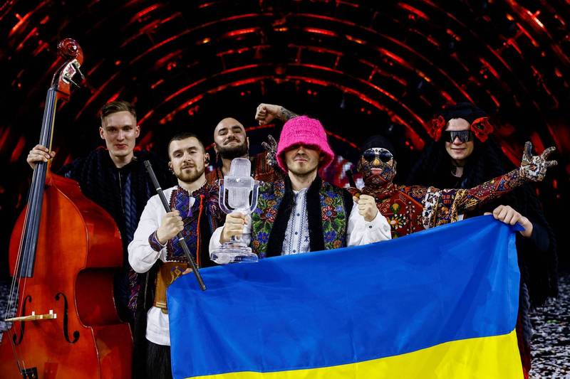 乌克兰乐团勇夺2022欧洲歌唱大赛冠军，却因战争无法主办下一届比赛。（路透）(photo:LTN)