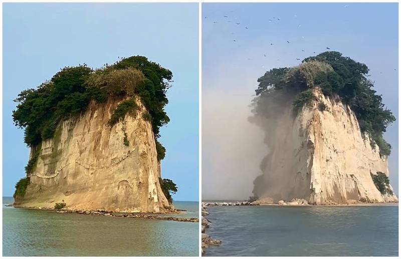 連2天狂震！日本能登再現規模5地震見附島土石崩塌畫面曝- 國際- 自由