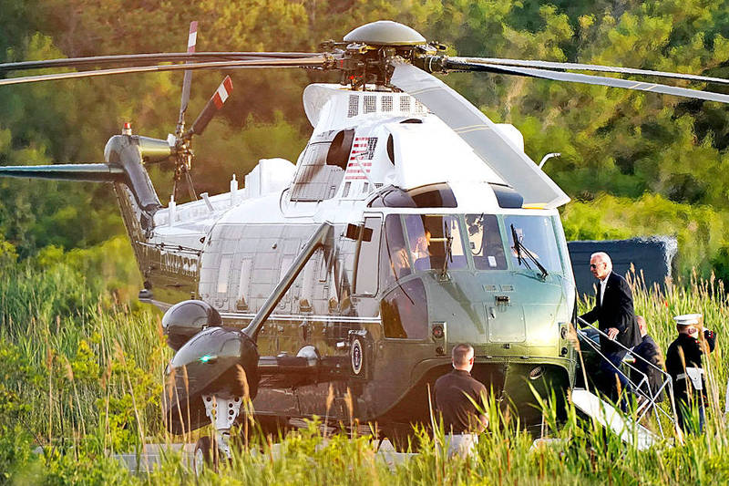 US President Joe Biden boards Marine One to return to Washington from Rehoboth Beach, Delaware, on Monday.
Photo: Reuters